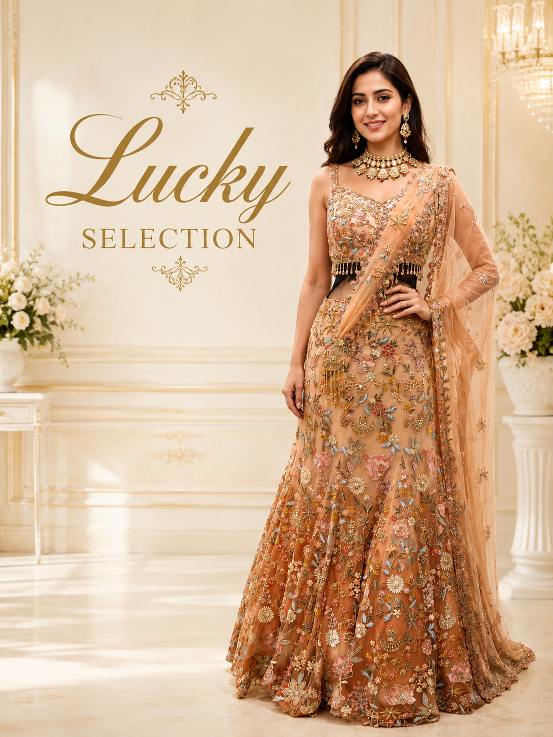 SG DESIGNER FISH CUT LEHENGA