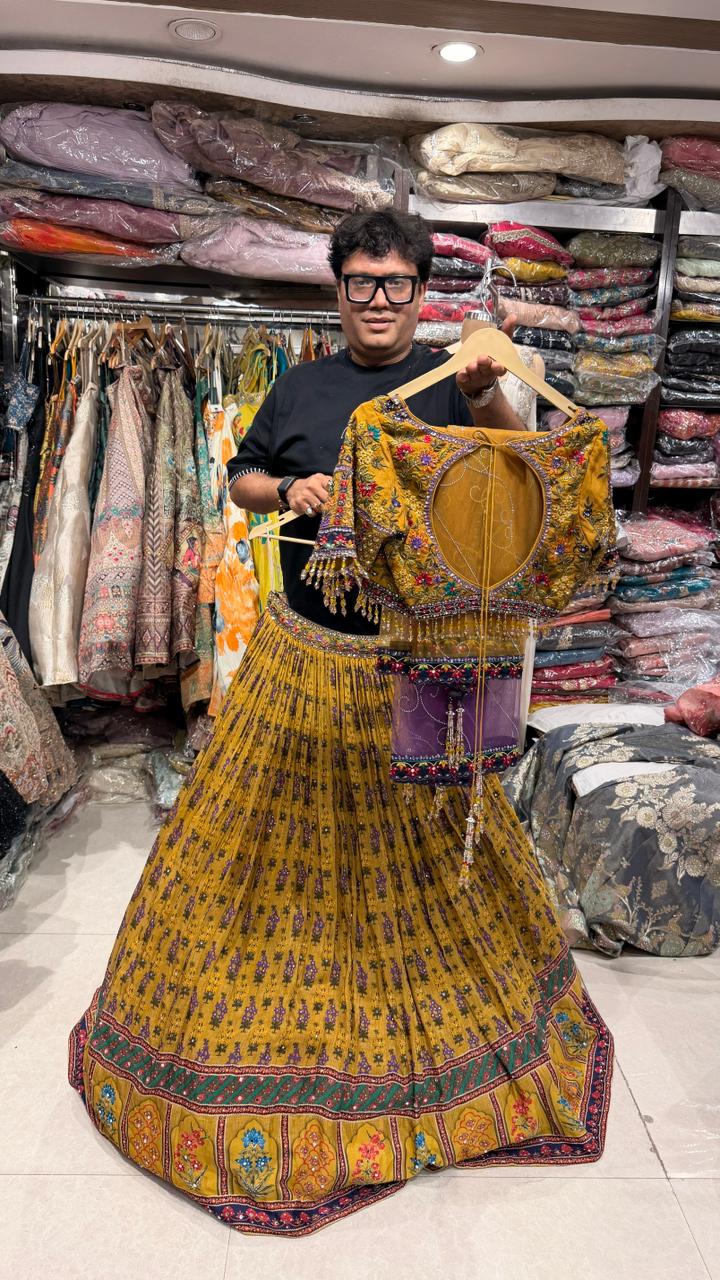 Musturd Yellow Lehenga
