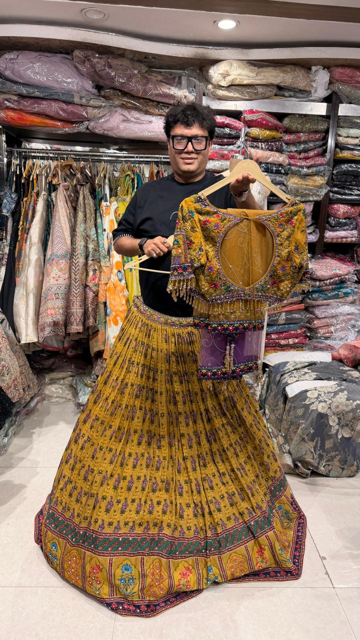 Musturd Yellow Lehenga