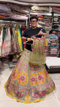 Silk Print Lehnga