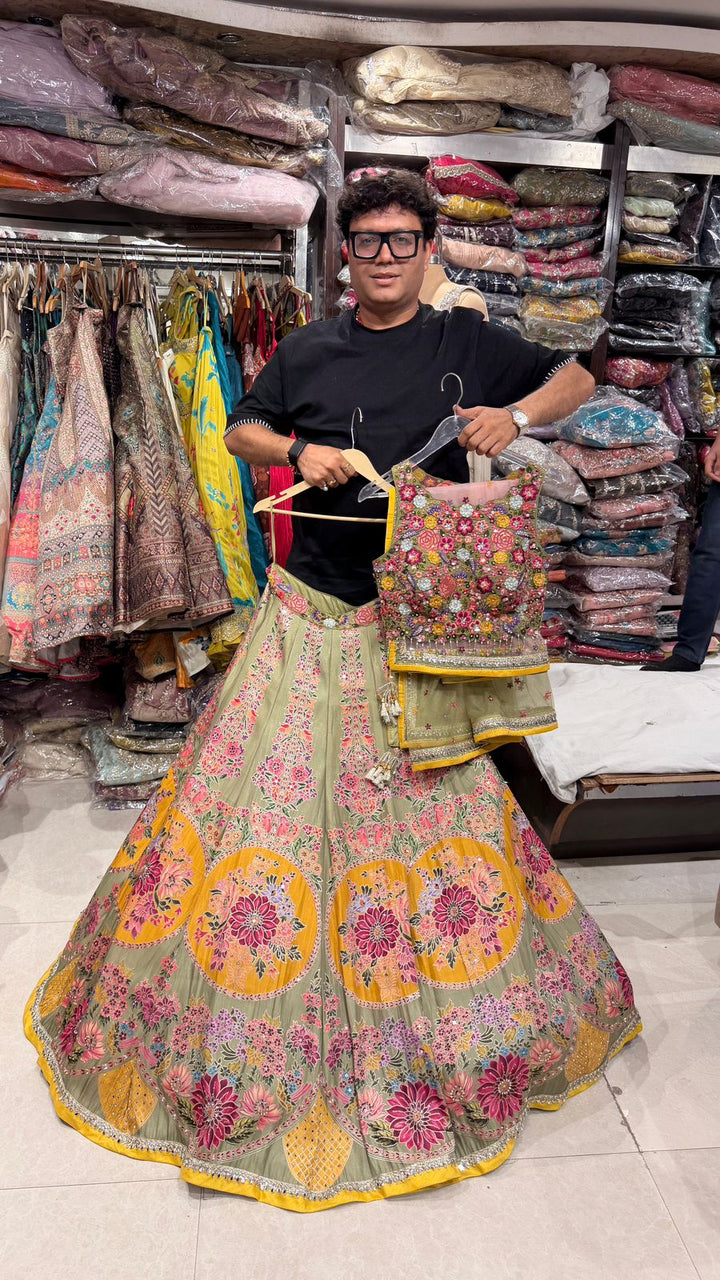 Silk Print Lehnga