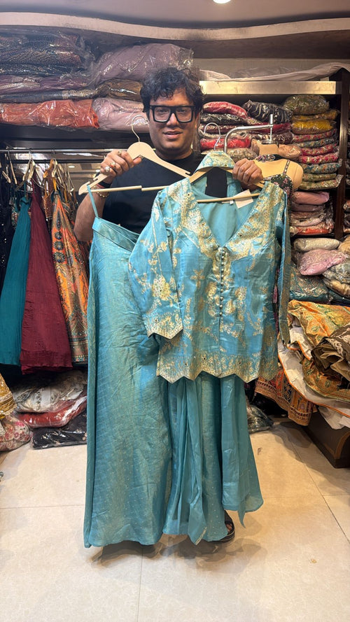 Pure Brocket Sharara Suit