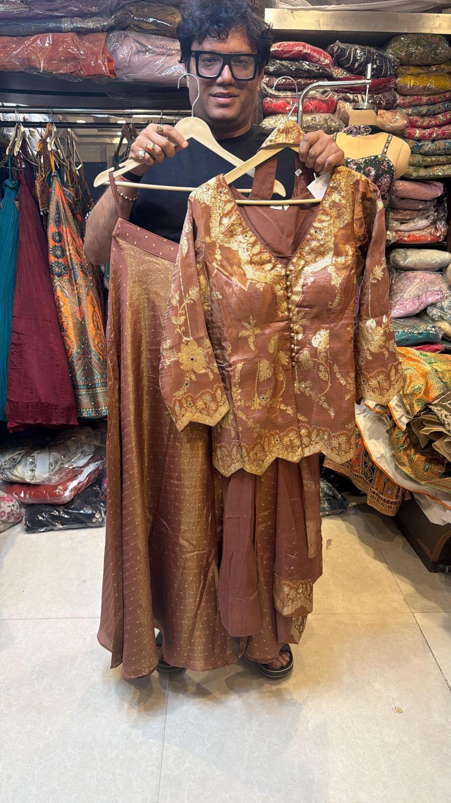 Pure Brocket Sharara Suit