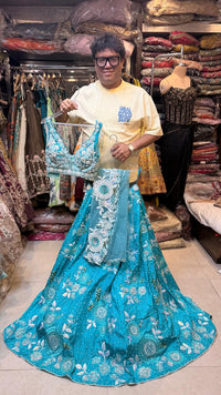 Designer Lehenga With Crap Silk Fabric
