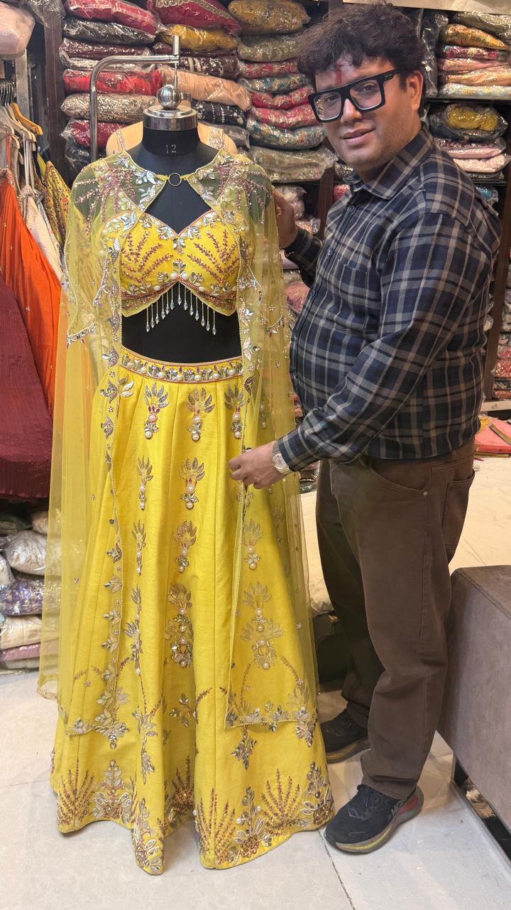 Pure Silk Designer Lehenga Jacket Style