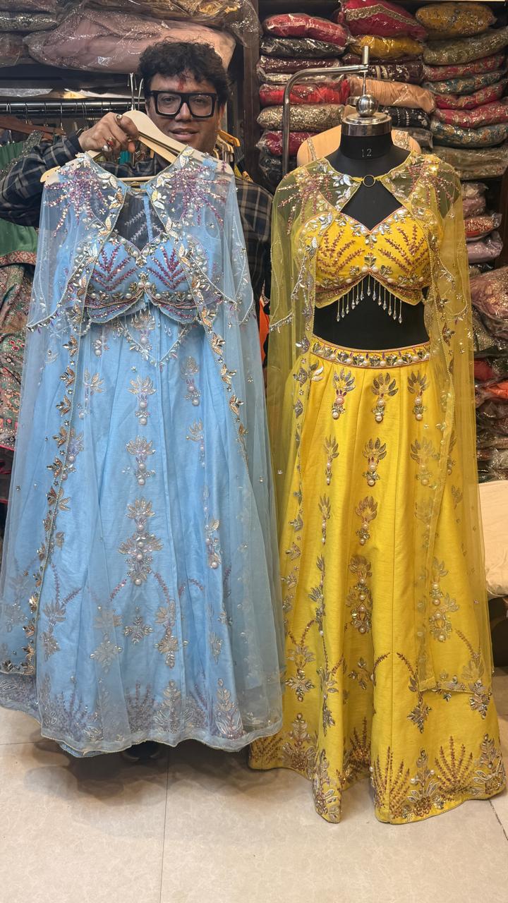 Pure Silk Designer Lehenga Jacket Style