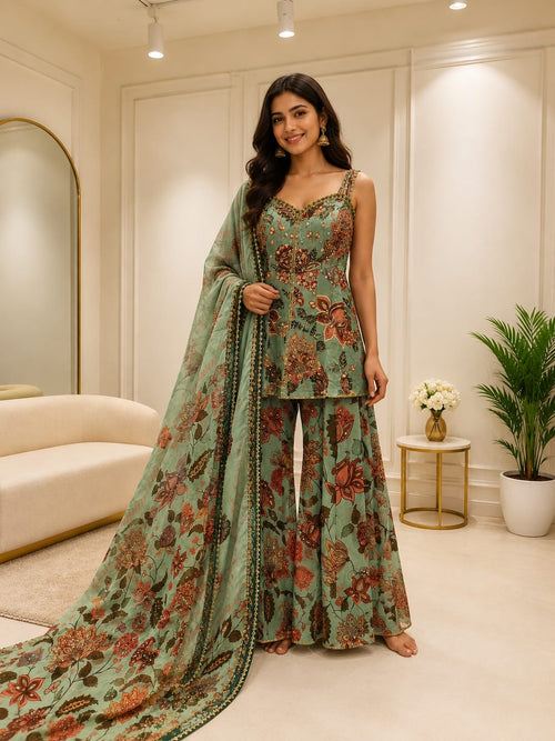 MM SHARARA SUIT