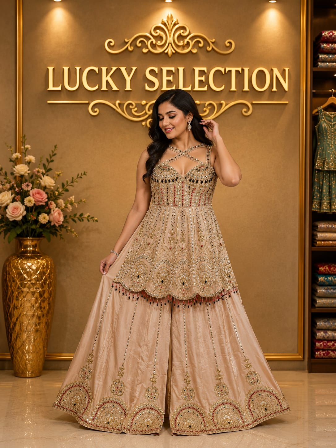 SG DESIGNER PEPLUM SHARARA