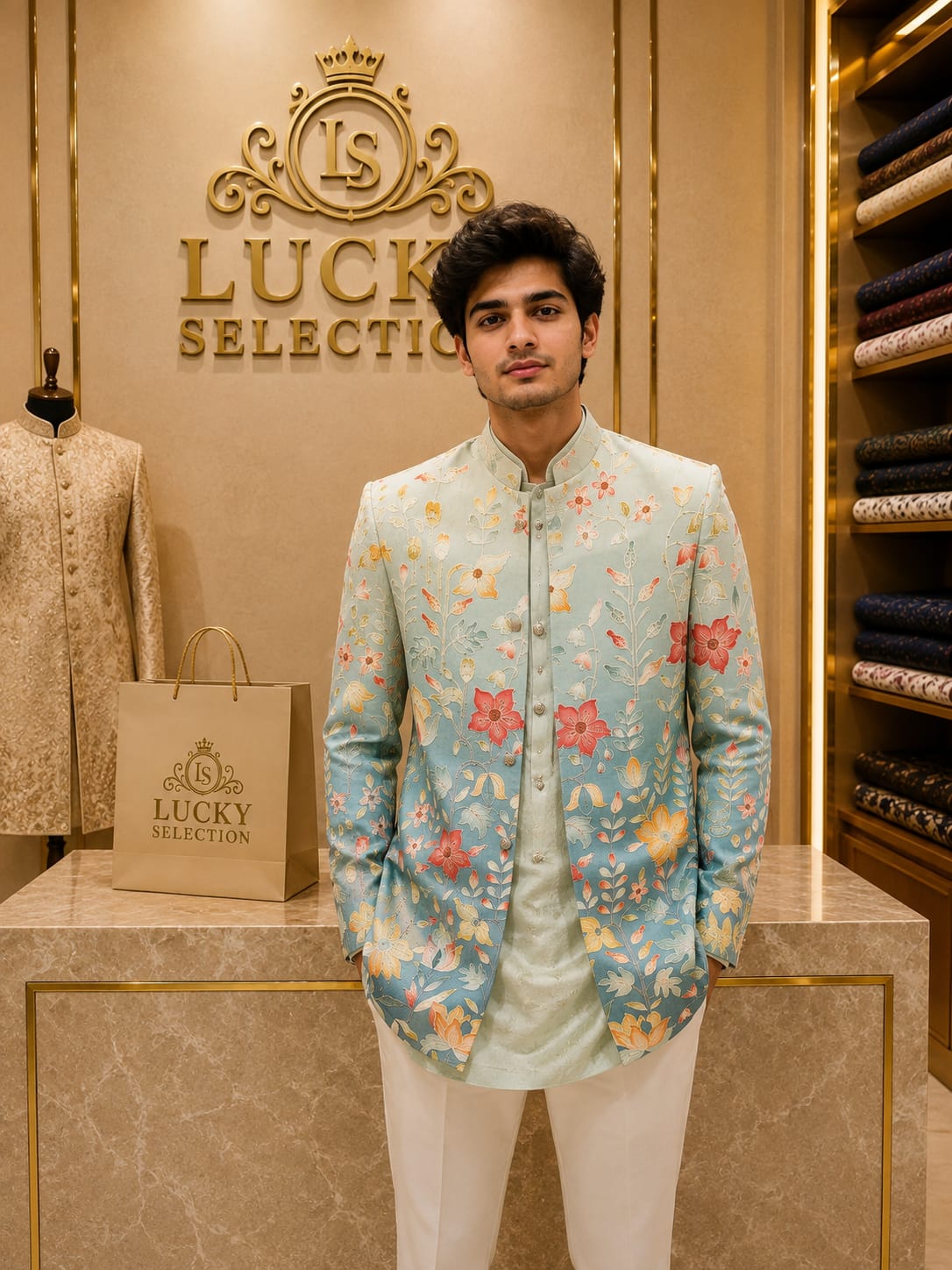 MENS FRONT OPEN JODHPURI SUIT