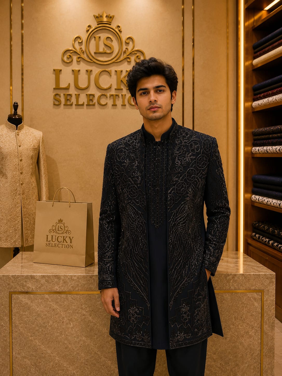 MENS EMBROIDED INDO WESTERN