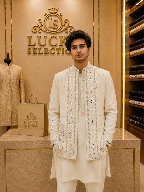 MENS KURTA JACKET SET