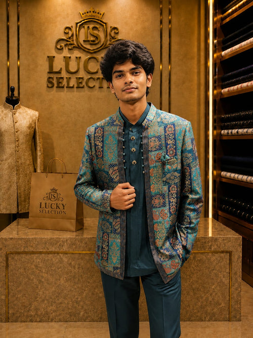 MENS FRONT OPEN JODHPURI SET